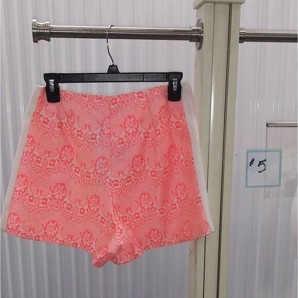 Bright Orangy/Pinkish Colored Dress Shorts - Picture 2 of 9